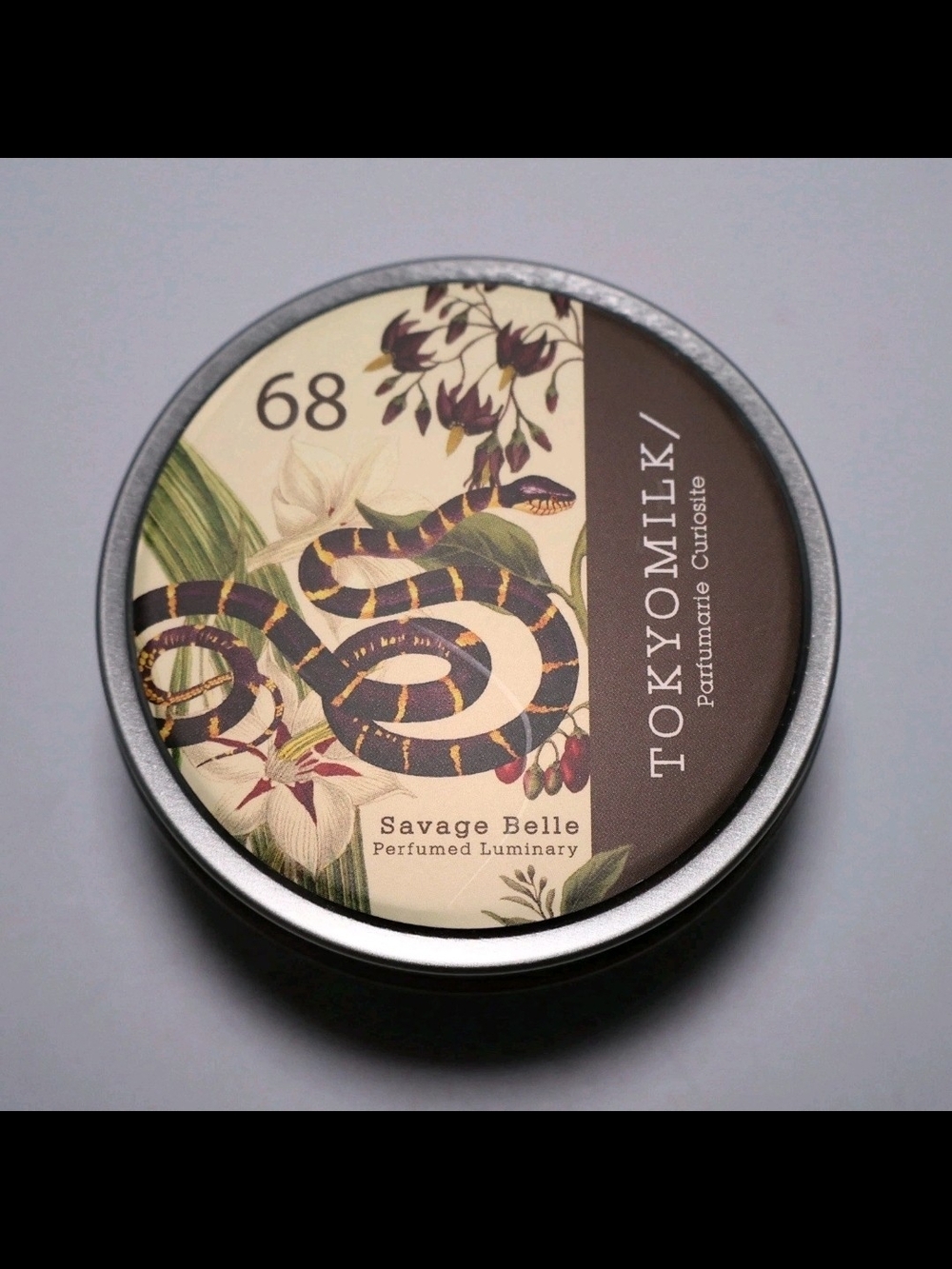 TokyoMilk #68 Savage Belle Perfumed Luminary Candle 4 oz Hand Poured Soy Wax